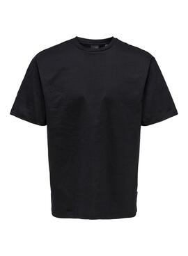 Camiseta Only and Sons Fred negro para hombre