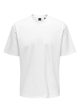 Camiseta Only and Sons Fred blanco para hombre