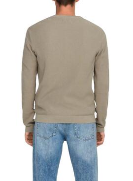 Jersey Only and Sons Tony beige para hombre