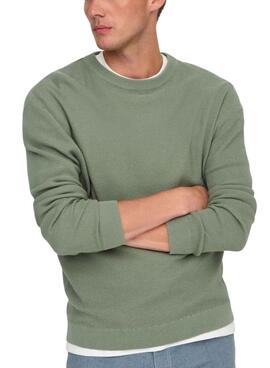 Jersey Only and Sons Tony verde para hombre