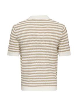 Polo Only and Sons Serge rayas tostado para hombre