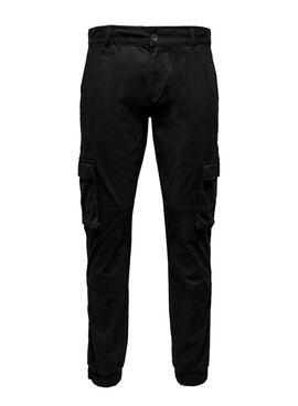 Pantalón Only and Sons Cam cargo negro para hombre
