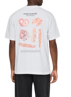 Camiseta Only and Sons Fred Bakery blanco para hombre