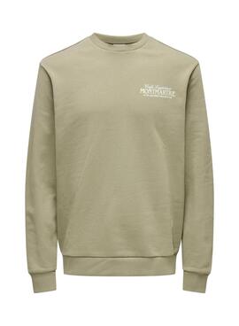 Sudadera Only and Sons Cesc verde para hombre