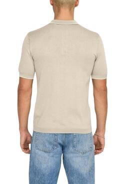 Polo Only and Sons Wyler beige para hombre