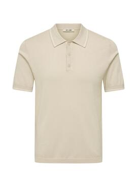 Polo Only and Sons Wyler beige para hombre
