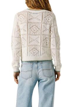 Jersey Pepe Jeans Kas blanco para mujer