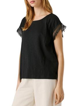Camiseta Pepe Jeans Nain negro para mujer