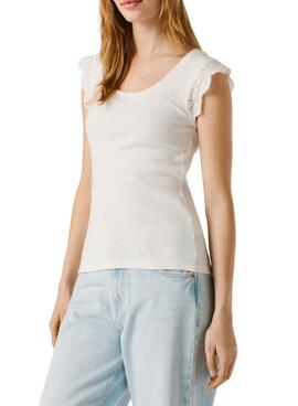 Camiseta Pepe Jeans Mireya blanco para mujer