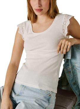 Camiseta Pepe Jeans Mireya blanco para mujer