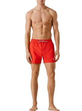 Bañador Pepe Jeans Solid rojo para hombre