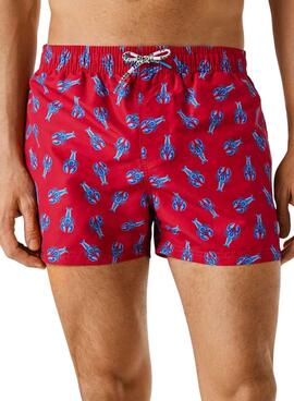 Bañador Pepe Jeans Funky Lobster rojo para hombre