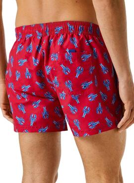 Bañador Pepe Jeans Funky Lobster rojo para hombre
