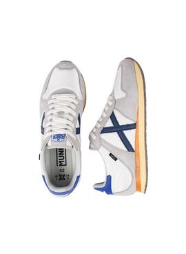 Zapatillas Munich Massana Classic blanco y azul para hombre