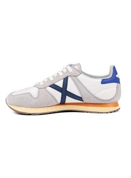 Zapatillas Munich Massana Classic blanco y azul para hombre