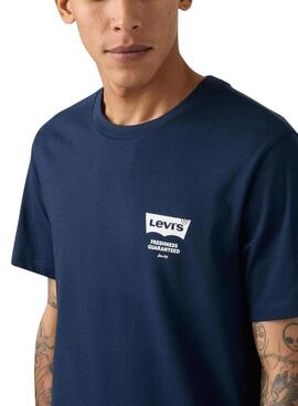 Camiseta Levis Pizza azul marino para hombre