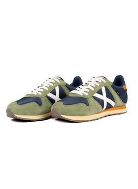 Zapatillas Munich Massana Classic verde y marino para hombre
