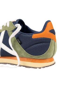 Zapatillas Munich Massana Classic verde y marino para hombre