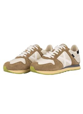 Zapatillas Munich Massana Classic blanco y camel para hombre