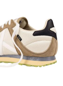 Zapatillas Munich Massana Classic blanco y camel para hombre