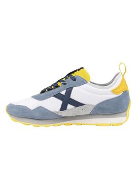 Zapatillas Munich UM 91 blanco y azul para hombre