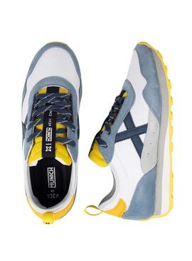 Zapatillas Munich UM 91 blanco y azul para hombre