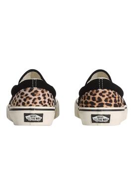 Zapatillas Vans Classic Slip-On leopardo negro para mujer