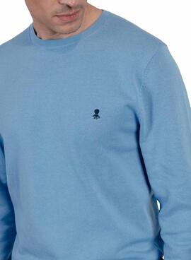 Jersey El Pulpo logo bordado azul lavanda para hombre