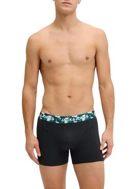 Pack calzoncillos Jack and Jones Flamingo flores para hombre