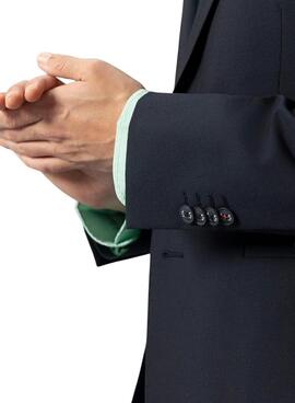 Americana El Pulpo traje comfort azul marino para hombre