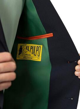 Americana El Pulpo traje comfort azul marino para hombre