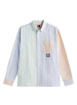 Camisa Tommy Jeans Fun Stripe multicolor para hombre