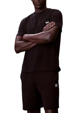 Bermudas Calvin Klein Jeans Badge negro para hombre