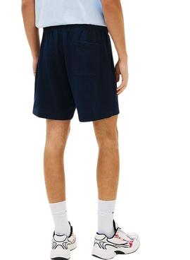 Bermudas Tommy Jeans Waffle azul marino para hombre
