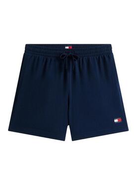 Bermudas Tommy Jeans Waffle azul marino para hombre