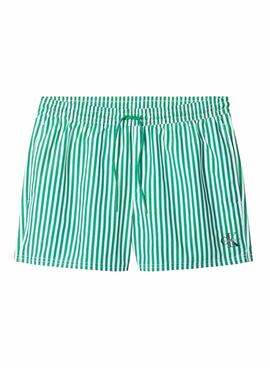 Bañador Calvin Klein Jeans Penny Stripe verde para hombre