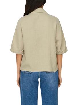 Camisa Only Thyra beige para mujer