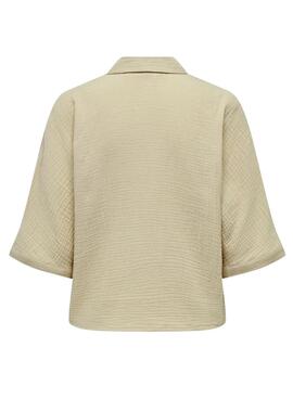 Camisa Only Thyra beige para mujer