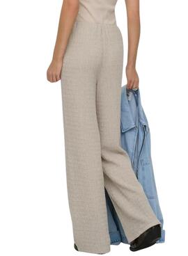 Pantalones Only Ilse estructura beige para mujer