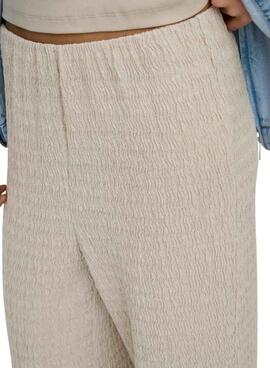 Pantalones Only Ilse estructura beige para mujer