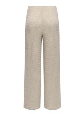 Pantalones Only Ilse estructura beige para mujer