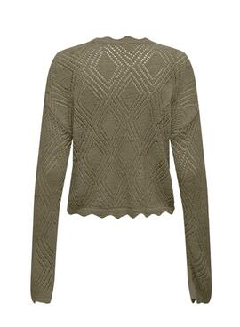 Jersey Only Pamela verde para mujer