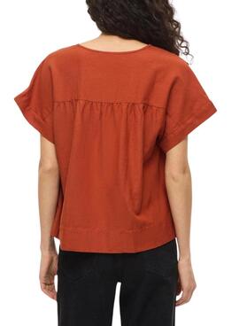 Blusa Vila Prisilla naranja para mujer