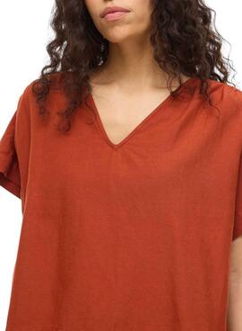 Blusa Vila Prisilla naranja para mujer