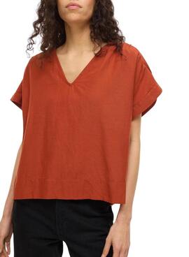 Blusa Vila Prisilla naranja para mujer
