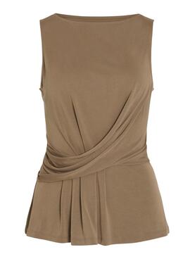 Top Vila Modala tostado para mujer