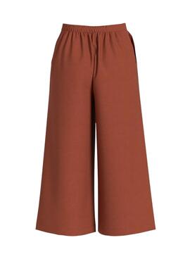 Pantalones coulotte Vila Prisilla teja para mujer