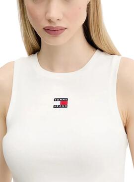 Camiseta Tommy Jeans Tank blanco para mujer