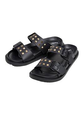 Sandalias Pepe Jeans Ocean Studs negro para mujer