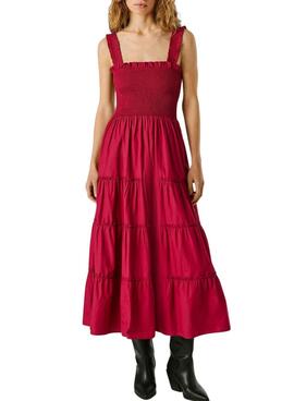 Vestido Pepe Jeans Avril fucsia para mujer